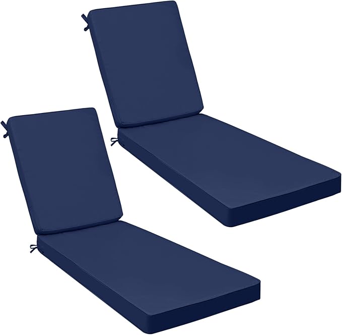 AAAAAcessories Outdoor Chaise Lounge Cushions, Waterproof Patio Furniture