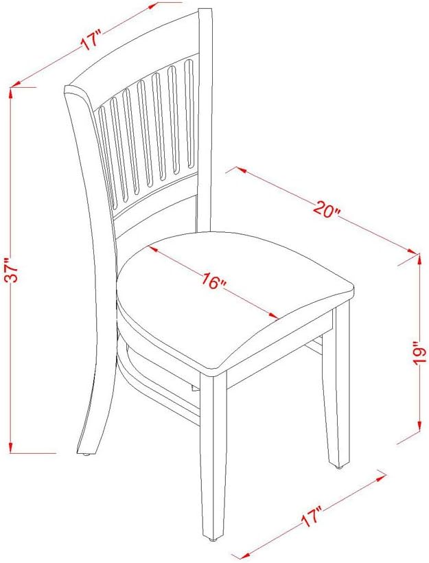 East West Furniture ANVA5-LWH-C 5 Piece Dining Room Table Set Includes a Round