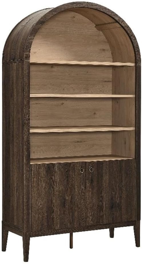 Modway Nolan Tall Arched Storage Display Cabinet in Dark Walnut