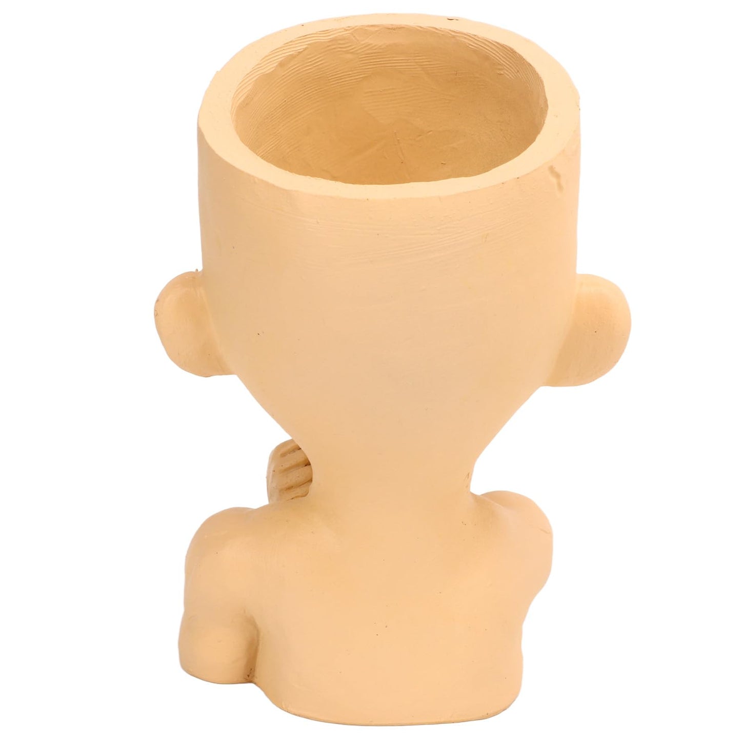 RUYANZER Face Planter Pot, Head Planter for Succulents and Small Plants, Cute Human Face Flower Pot with Drainage Hole, Resin Decorative Planter for Home Office Desk