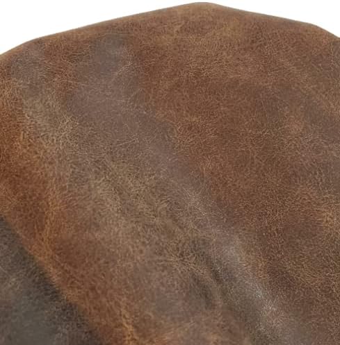 NAT Leathers | Brown Distressed 2 Tone Oily Faux Vegan Leather PU | 1 Yard 36