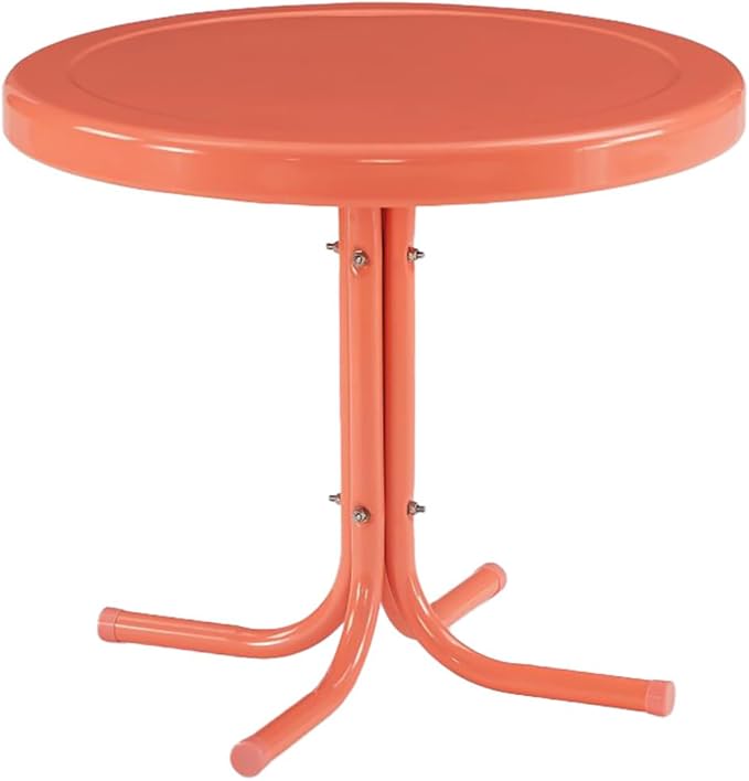 Crosley Furniture Griffith Weather Resistant Retro Metal Outdoor Side Table