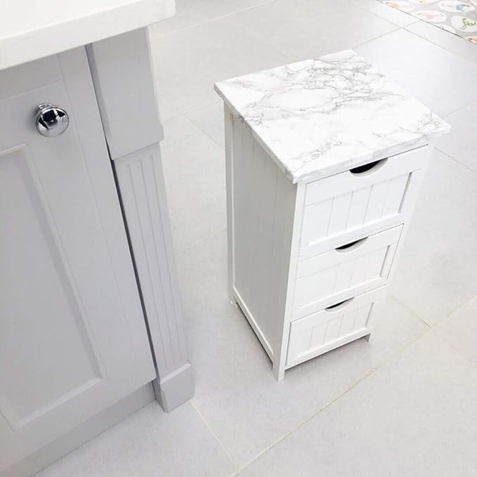 practicalWs Marble Paper Granite Gray/White Roll Kitchen Countertop Cabinet
