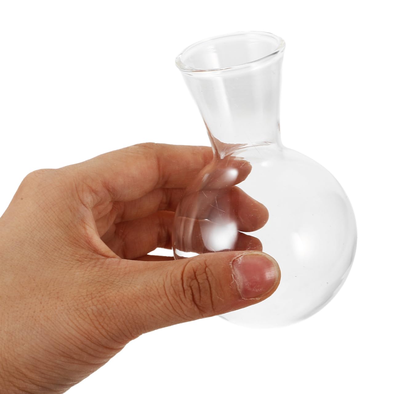 3Pcs Transparent Glass Vase Set 3.93X2.51In Hydroponic Planter Indoor Hanging Terrarium for Home and Plant Propagation