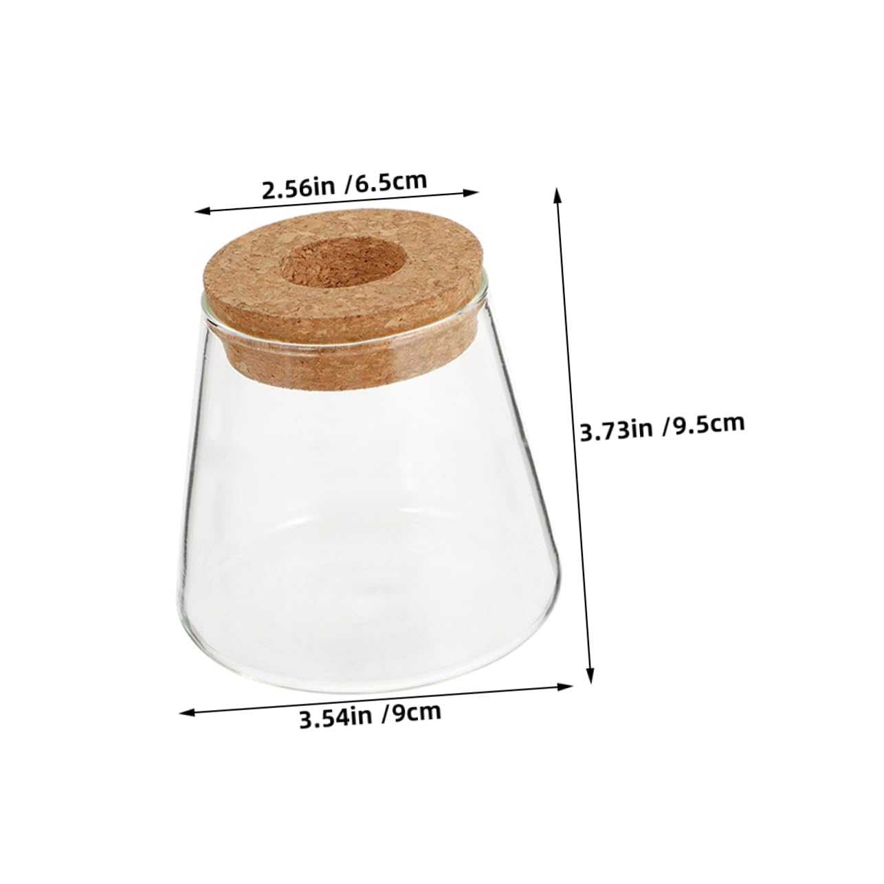 3pcs Hydroponic Glass Plant Vase with Wood Lid Compact Desktop Propagation Station for Plants Clear Terrarium Bottle for Flower Lovers Enhances Indoor Atmosphere