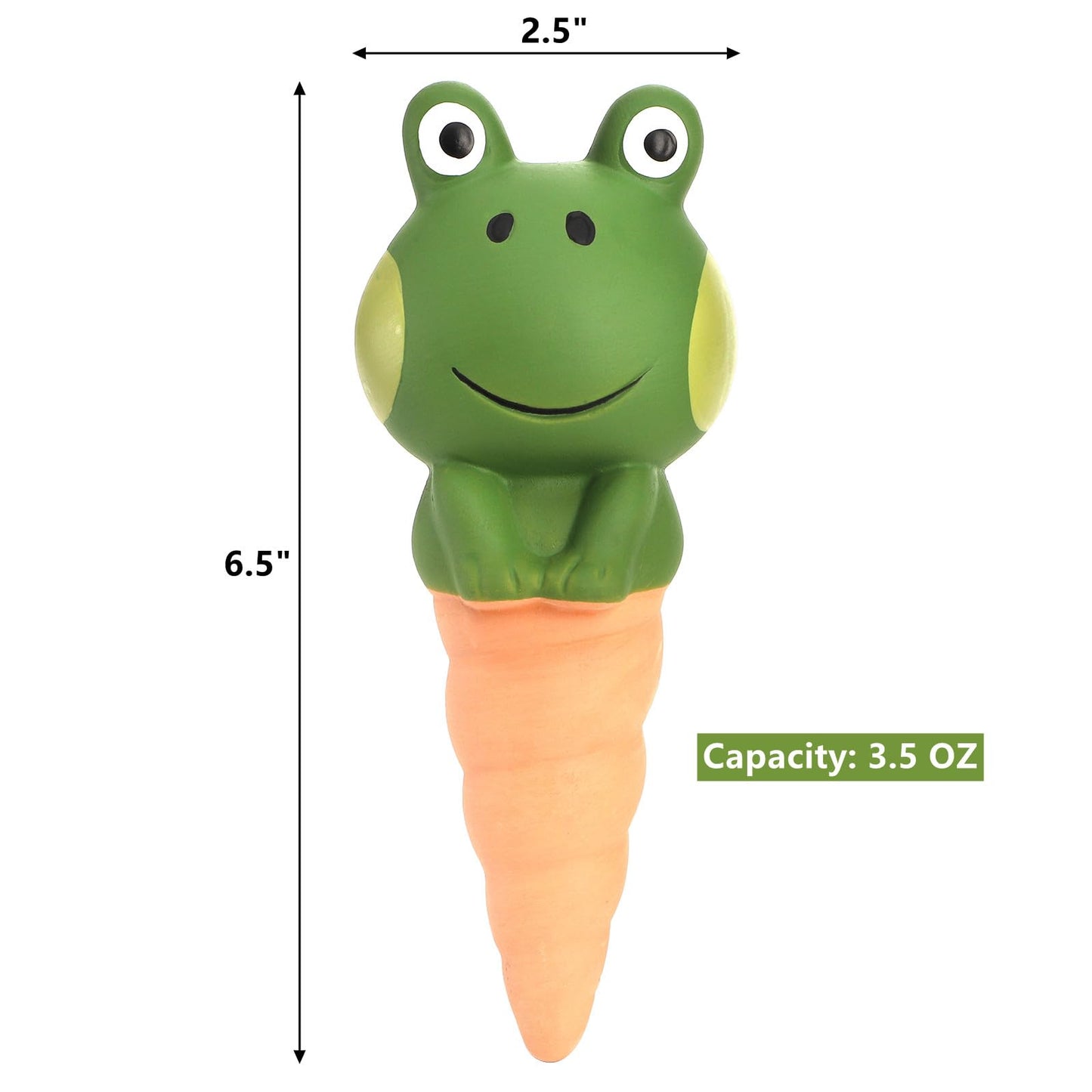 DEAYOU 4 Pack Terracotta Self Watering Spikes, Frog Shaped Plant Watering Stakes, Slow Release Automatic Watering Device Garden Waterer for Indoor and Outdoor Plants, Vacation Plants