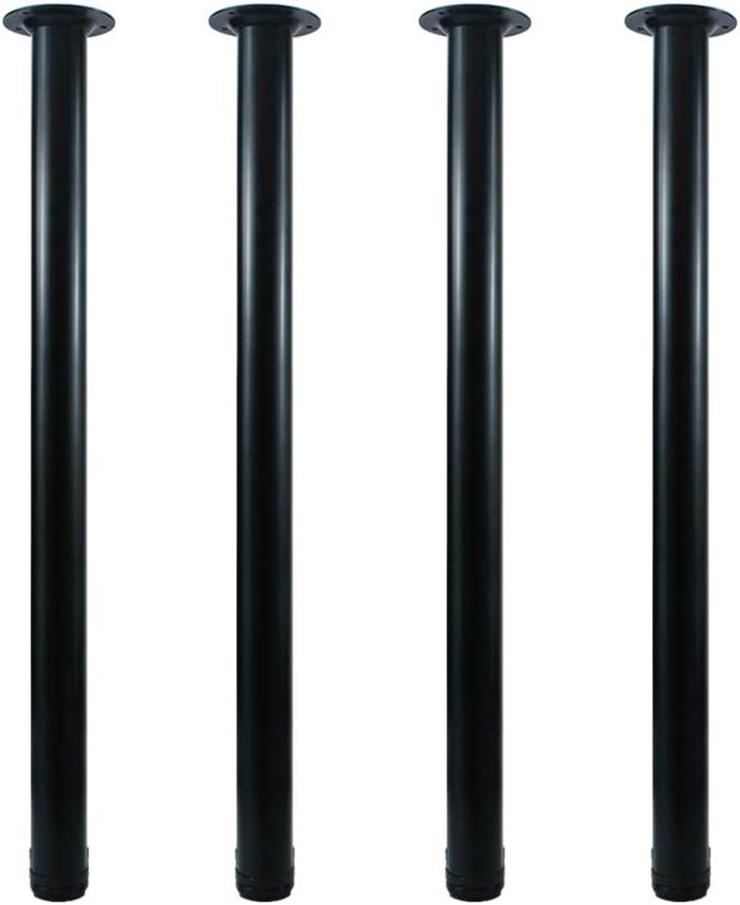 QLLY 32 inch Adjustable Metal Desk Legs, Heavy Duty Furniture Table Legs