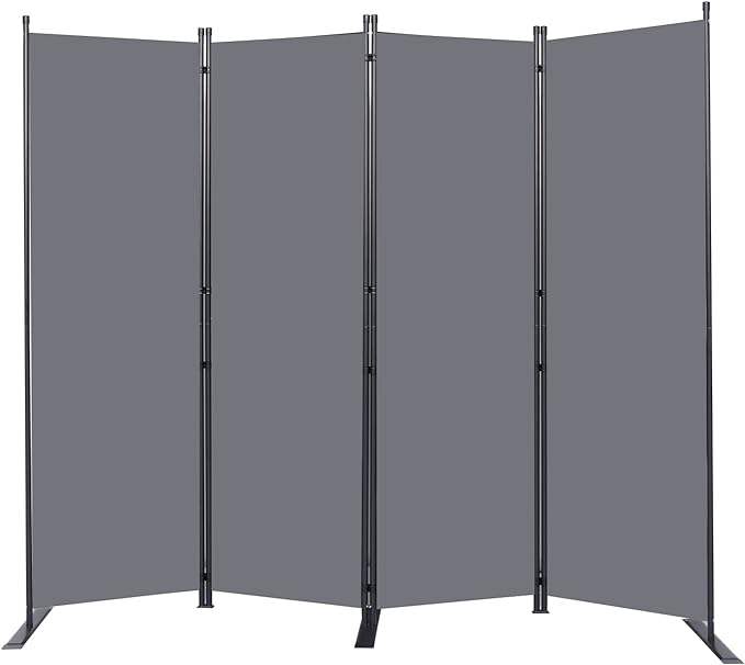 Room Divider 6FT Portable Room Dividers and Folding Privacy Screens, 4 Panel