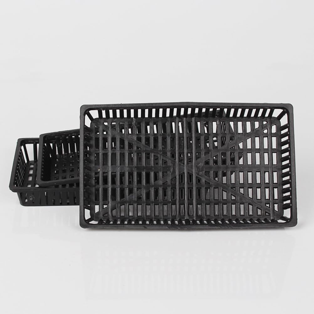 Yardwe 10-Pack Aquarium Planting Baskets Plastic Aquatic Plant Pots with Drainage Holes for Fish Tank Water Grass and Pond Plant Growth