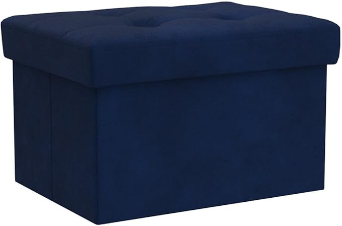 LINMAGCO Small Velvet Ottoman