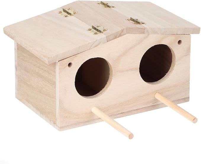 Wooden Pet Bird Nests House Breeding Box Cage Birdhouse Accessories for Parrots Swallows
