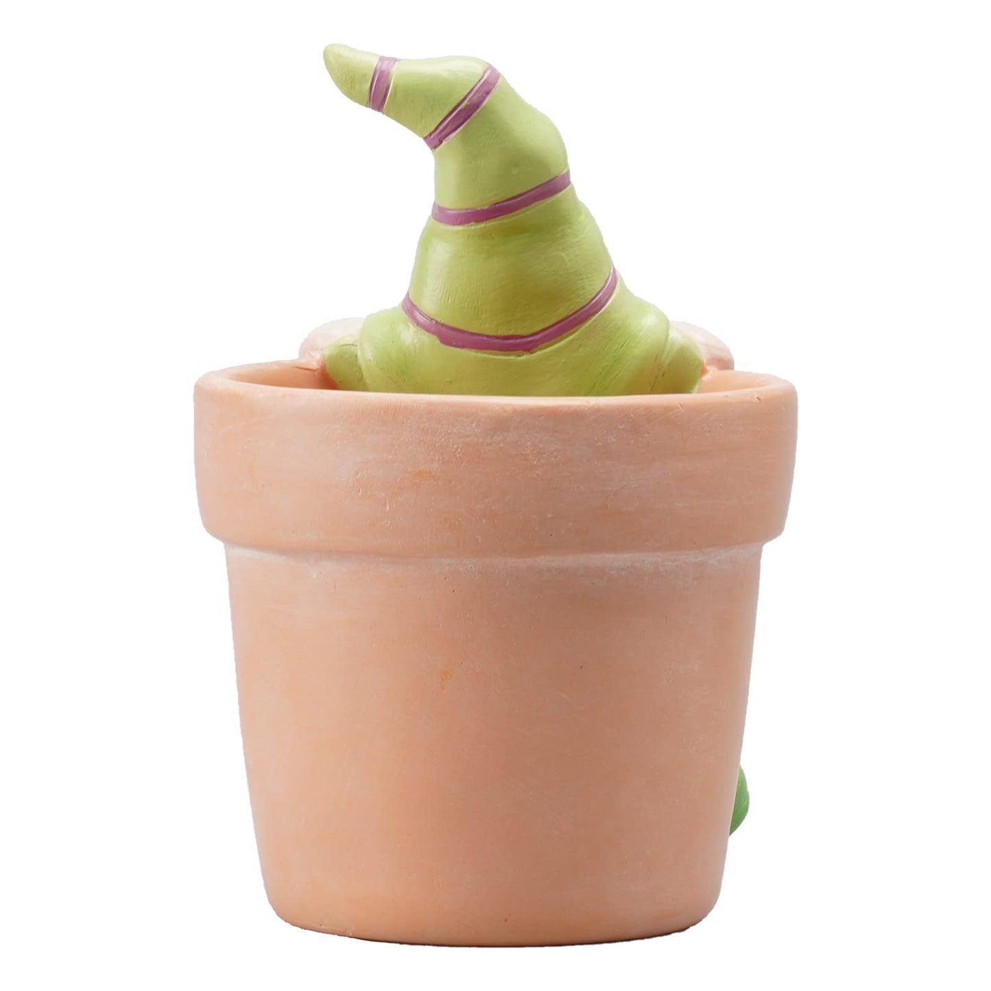 Newman House Studio Flower-Pot Spring-Gnomes Easter Decorations Cactus-Succulents - Unique Garden Pots Easter Decorative Green Planter with Drainage Hole for Home Farmhouse Decor 3 x 3.25 x 4.5 inch