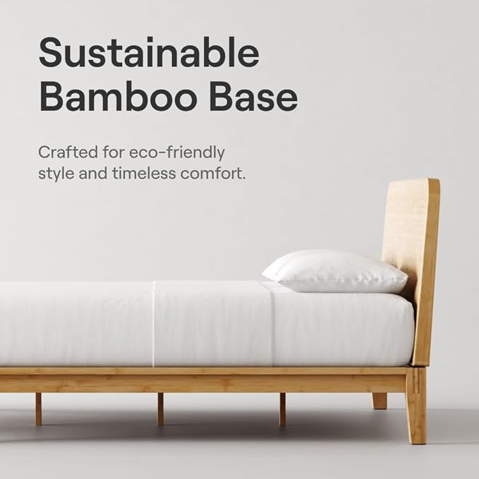 Nectar Bamboo Platform Bed Frame & Headboard