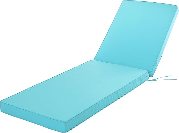 Chaise Lounge Cushion for Outdoor Furniture, Waterproof Fade and Tear Resistant