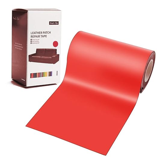 Leather Repair Patch Tape Red 3 x 60 inch Self Adhesive Leather Repair Tape