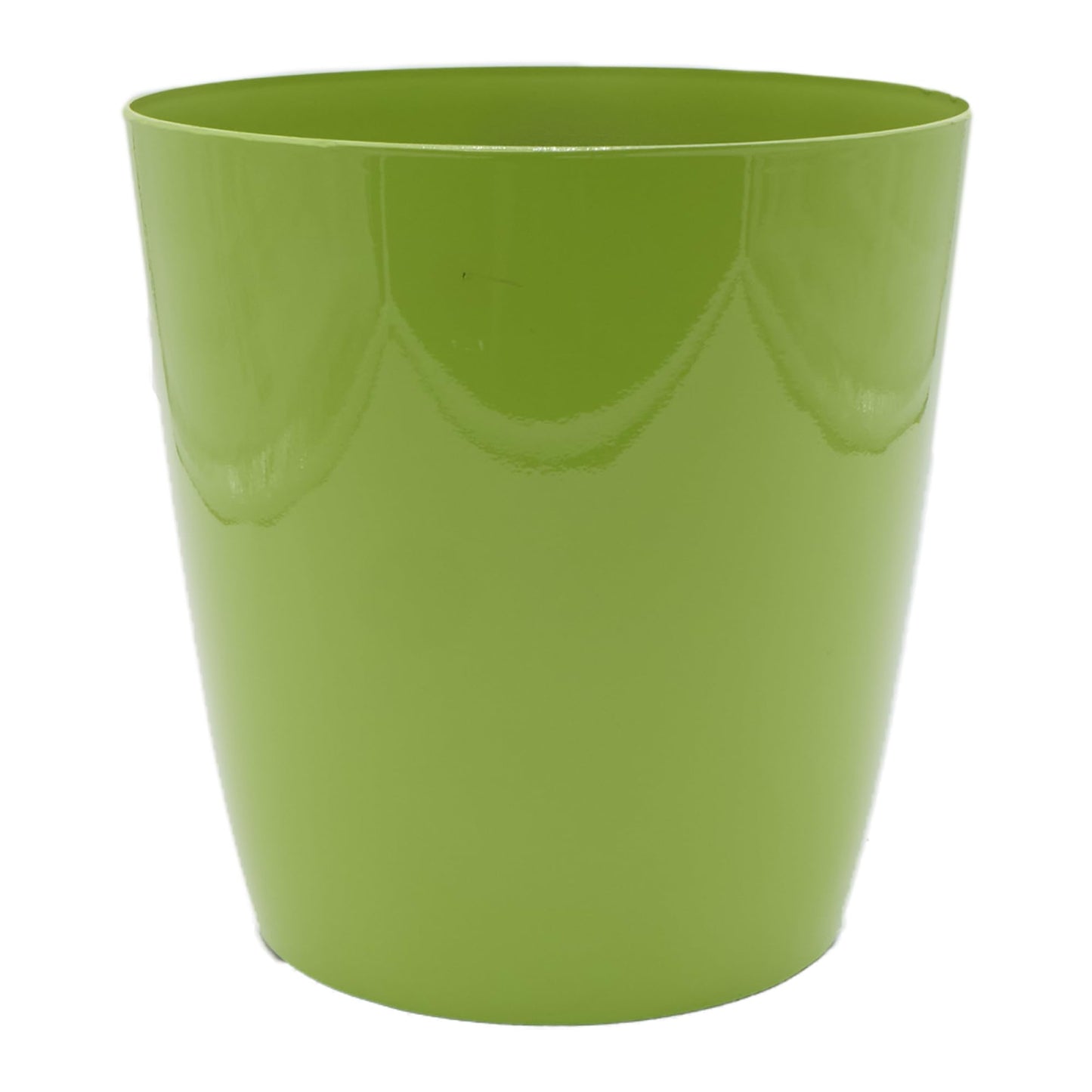 The HC Companies Aria Round Self-Watering Pot - Lightweight Plastic Planter for Herbs & More - Durable Plant Pots for Indoor Plants & Outdoor Plants (6" Glossy Avocado, Pack of 1)