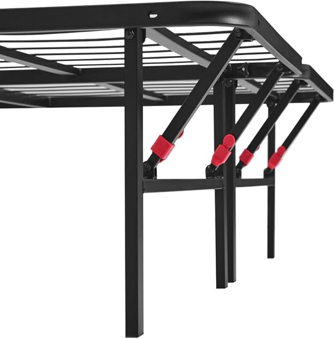 Amazon Basics Bed Frame with Ample Underbed Storage, Foldable Metal Platform