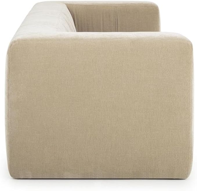 Pemberly Row Contemporary Upholstered Sofa, Upcycled Chenille, Sustainable