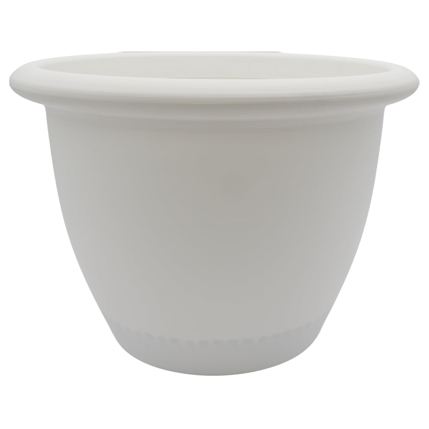 The HC Companies Sevilla Flower Planters - Durable Outdoor & Indoor Planter - Round Lightweight Self Watering Plant Pots for Herbs & More (14" White, Pack of 1)