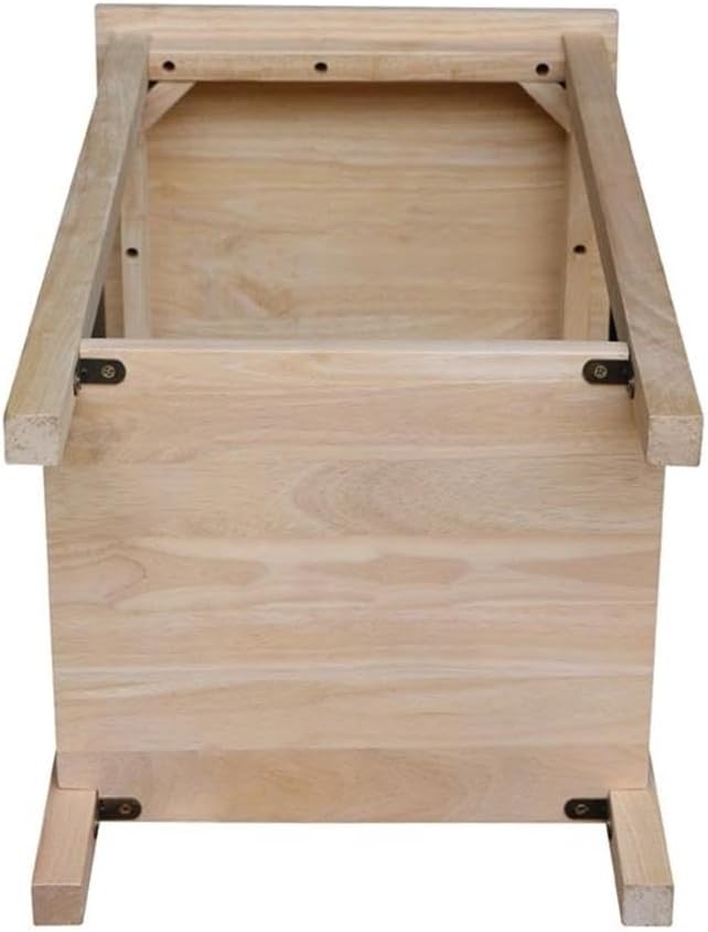 IC International Concepts, Portman Accent Table, Solid Real Wood, Sturdy