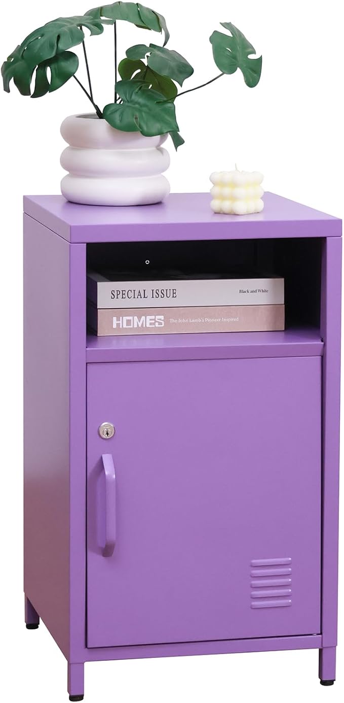 ALBAD Compact Metal Nightstand