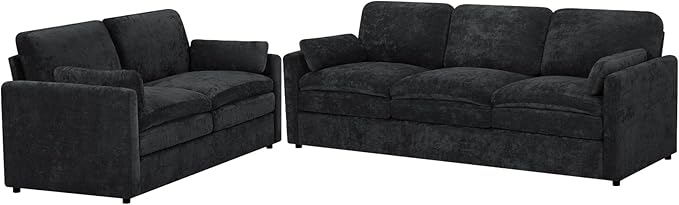 Chenille Upholstered Sofa Set