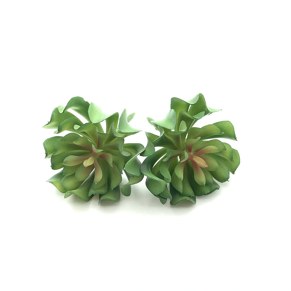 EBUYOM 2 PCS Artificial Succulents Plants Unpotted Fake Succulent Bouquet Arrangements Faux Plants DIY for Garden Decor Home Decoration Greenery Set (Lotus)