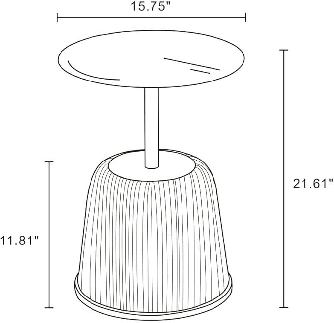 Manhattan Comfort Anderson Modern 15.75" Round End Tables 1.0