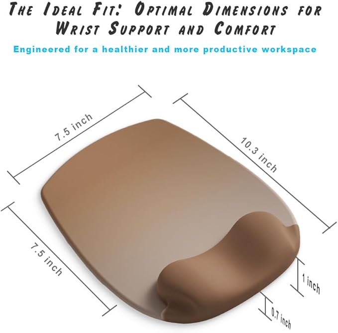 ErgoFlow Gel Wrist Rest Mouse Pad-Ergonomic Cushion for Desk, Cute Aesthetic Computer Decor for Women,Small Mousepad Mat&Laptop Pads-Office,Home Wireless Support&Ergo Accessories (08Cream Marble)