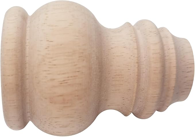 3" Tall Solid Wood Furniture Legs Unfinished Bun Feet