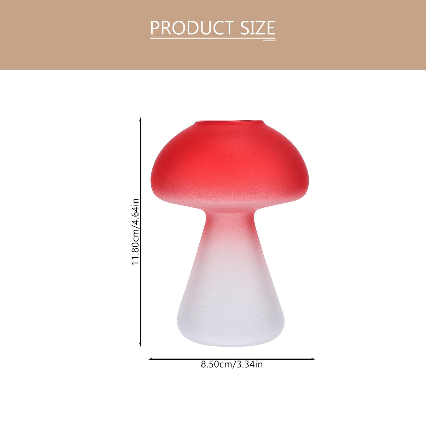 Garneck 3pcs Glass Mushroom Terrarium Vases Hydroponic Decorative Flower Vases for Home Desktop Plant Propagation Red Glass Ornament