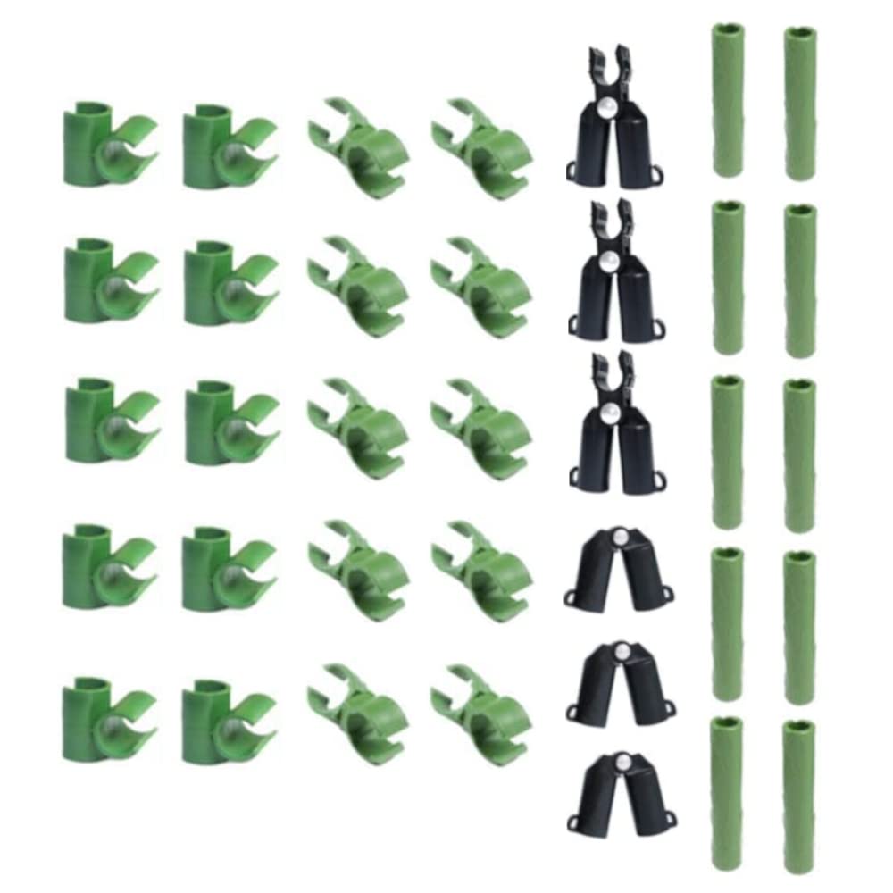 36 Pieces Adjustable Plant Trellis Connector Clip Plastic Plant Connector Stakes Garden Plastic Connector Connecting Joint Buckle Clip 16mm