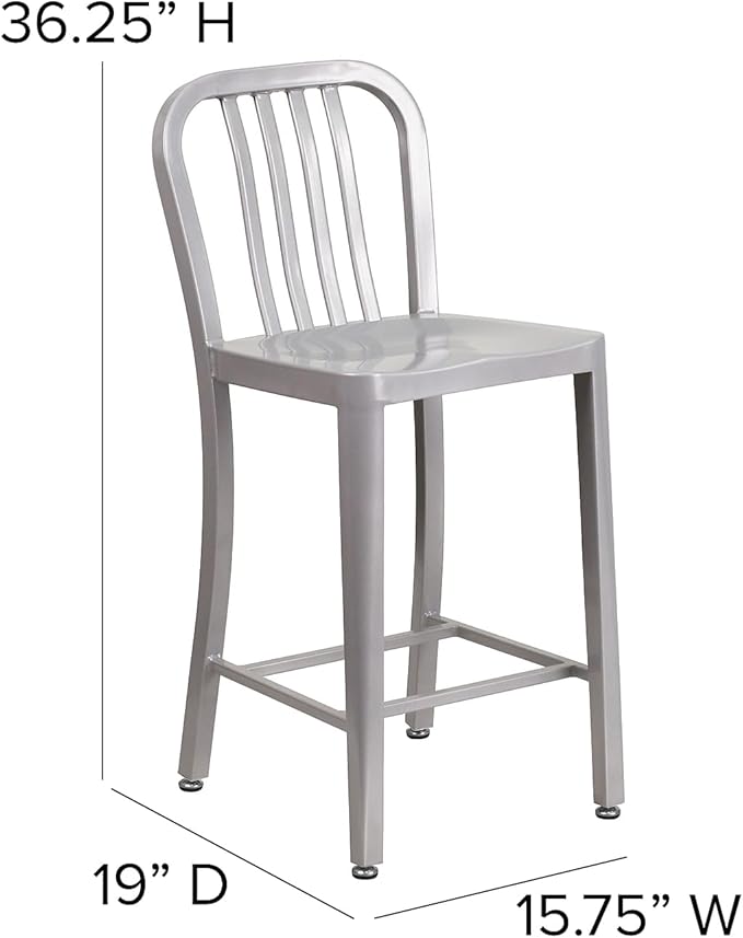 Flash Furniture 24" Commercial Grade Metal Counter Height Stool