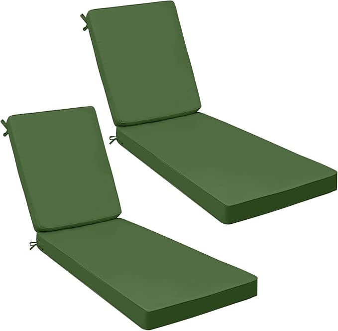 AAAAAcessories Outdoor Chaise Lounge Cushions, Waterproof Patio Furniture