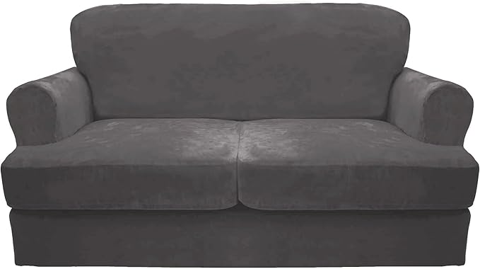 CUCRAF Cushion Sofa Cover 3 Piece Slipcovers, Soft Thick Velvet Couch Cover