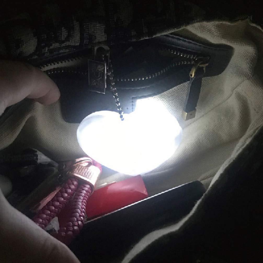 Uonlytech 3pcs Purse Light Handbag Light, Sensor Touch Activated Mini Heart Shape Night Lamp Handbag Purse Lamp for Women & Girls Bag Accessories