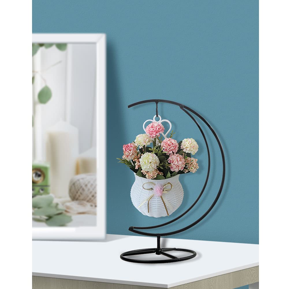 YY YEARCHY Ornament Display Stand Holder Home Wedding Decoration Rack for Hanging Glass Globe Air Plant Flower Pot Stand Iron Pot Hook Stand Terrarium Witch Ball