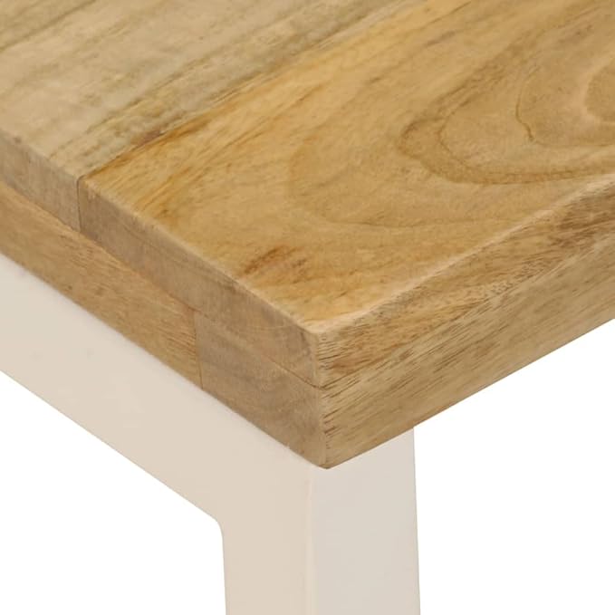 Solid Mango Wood Coffee Table 39.4"x19.7"x13.8" Rectangular Accent Table