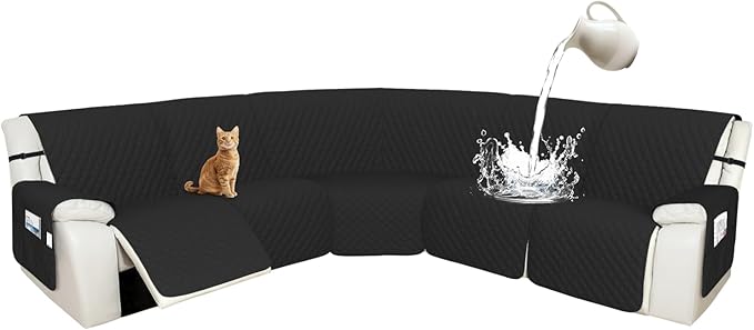 Arfntevss Recliner Sectional Couch Covers 1OO% Waterproof L Shape Sofa Cover