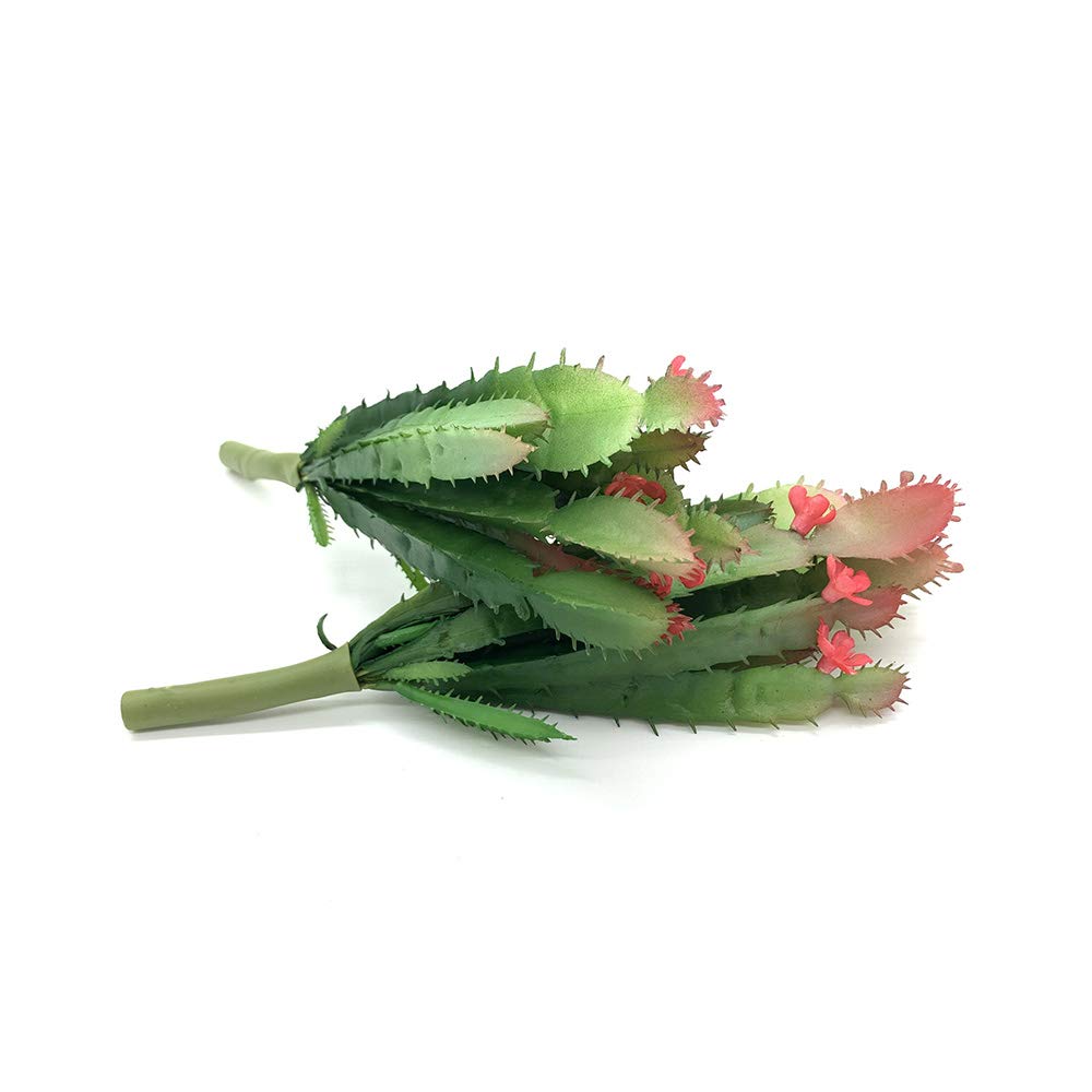 EBUYOM 2 PCS Mini Artificial Succulents Plants Unpotted Faux Cactus Fake Succulent Bouquet Arrangements Faux Plants DIY for Garden Decor Home Decoration Greenery Set (Mini Cactus)