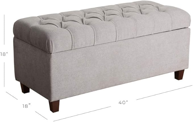 Homepop Home Decor | Tufted Ainsley Button Storage Ottoman Bench