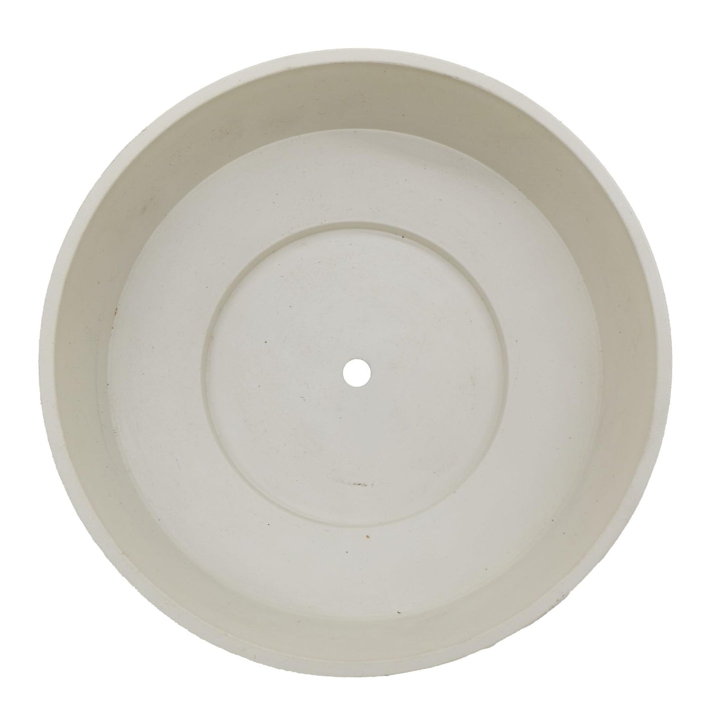 The HC Companies 6 Inch Round Plastic Succulent Capri Bowl 6"x6"x2.25" in Vanilla Bisque with Copper Bottom Color