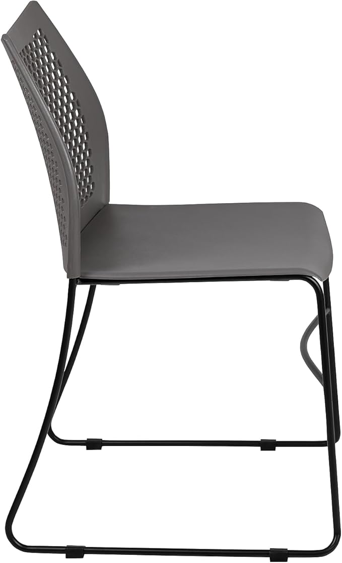 Flash Furniture HERCULES Series 661 lb. Capacity Gray Stack Chair