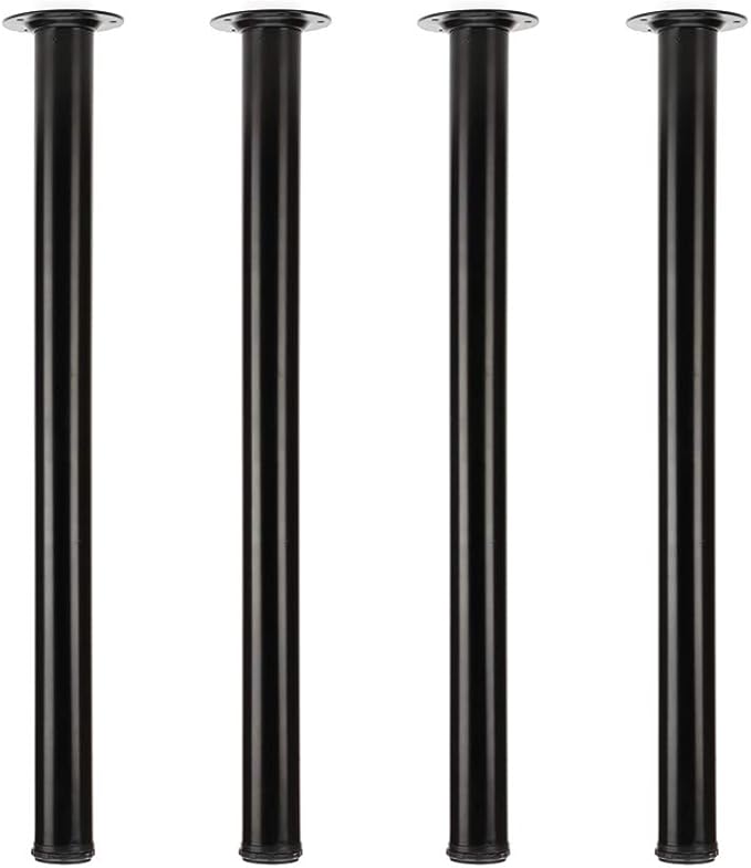QLLY 27.5 inch/ 70cm Adjustable Metal Desk Legs, Heavy Duty Furniture Table Legs
