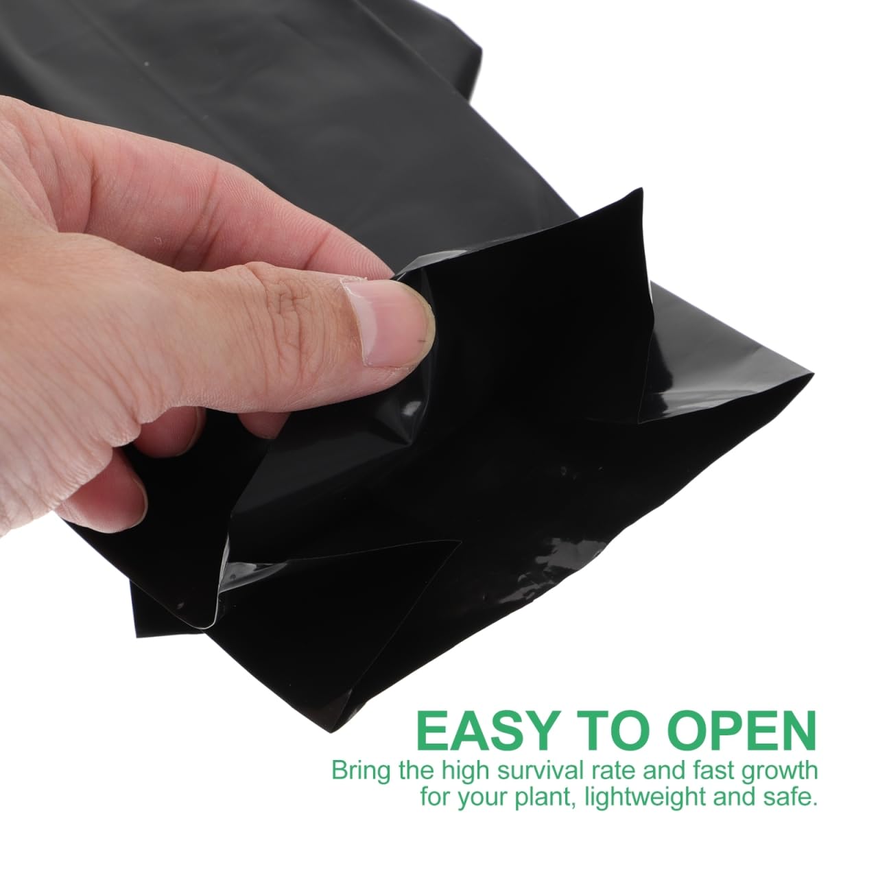 OFFSCH 100Pcs Plastic Nursery Bags Pe Planting Pouches for Water Permeability Lightweight Gardening Bags for Fruits Vegetables and Flowers