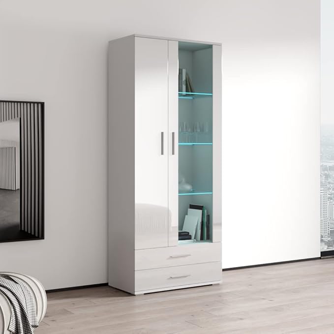 Meble Furniture Soho S6 2D2S Modern Freestanding Bookcase — Customizable