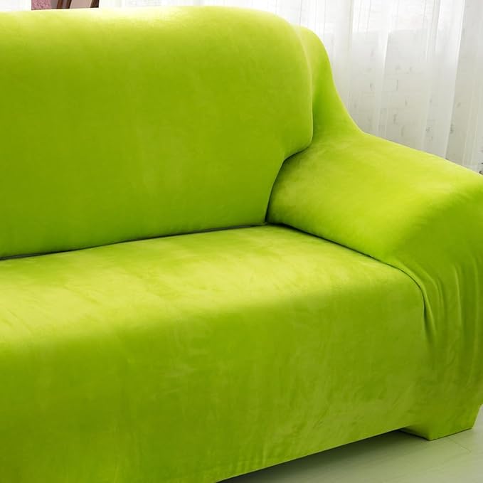 vctops 1-Piece Velvet Plush Stretch Sofa Slipcover