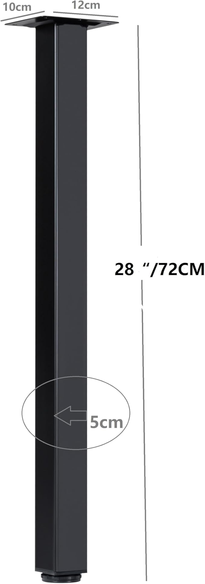 LCSDLHLSY Table Legs 28 inch, Adjustable Metal Furniture Legs, DIY Computer