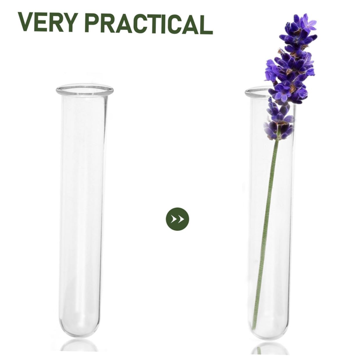 SEWOART 5pcs Hydroponic Test Tube Vase for Terrarium Flower Arrangements Glass Tube Vases for Indoor Plants
