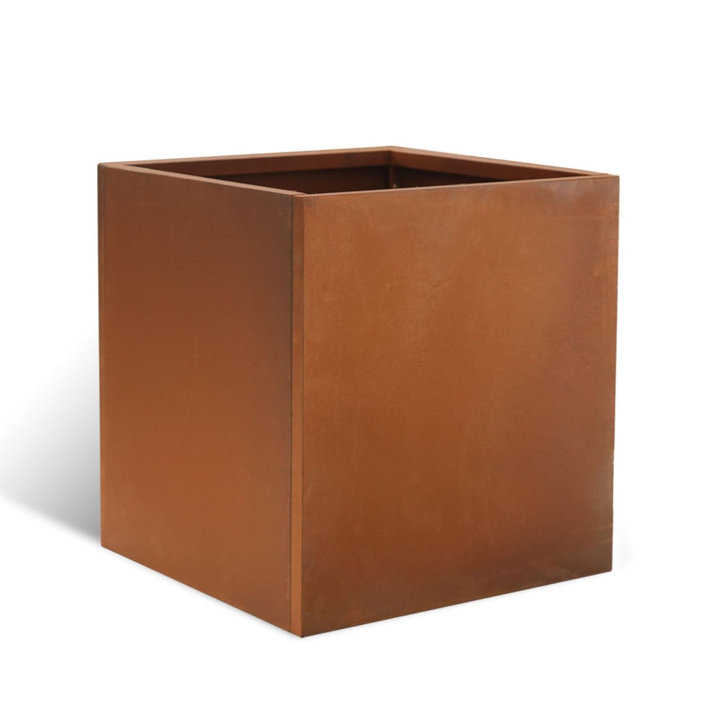 GZGNEEVL Corten Steel Planter Box Metal Outdoor Large Rectangular 17" L x 17" W x 18" H Rustic Durable Antique Detached for Commercial Residential Patio and Backyard